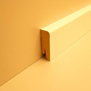 B.S. Bauprogramm Clip-Sockelleiste 250 cm 50 x 18 mm Eiche brillantweiß GLO780304248