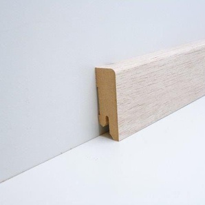 B.S. Bauprogramm Clip-Sockelleiste 250 cm 50 x 18 mm Eiche crema GLO780304268