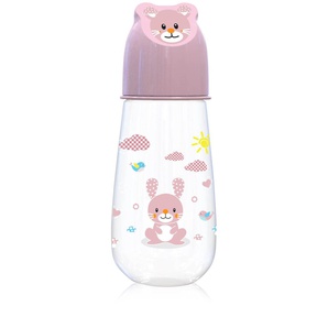 Baby Care Babyflasche 125 ml, Motivdeckel, Silikonsauger der Größe 0+, ab Geburt