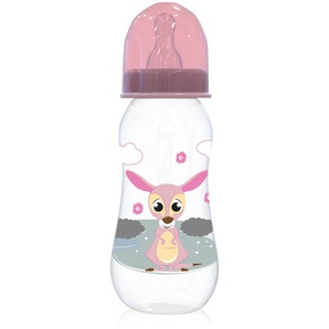 Baby Care Babyflasche 250 ml Tiere Silikonsauger Größe 0+ Schutzdeckel ab Geburt