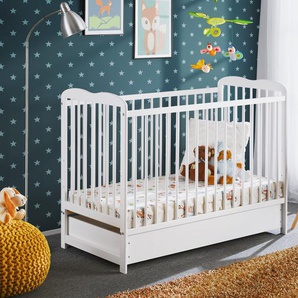 Babybett Kinderbett Gitterbett Beistellbett + Matratze + Schublade ALA 120x60