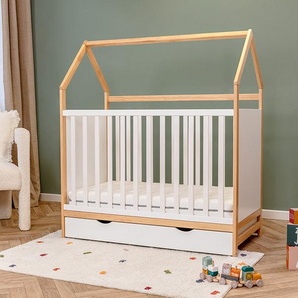 Babybett mitwachsend Céleste (von 0 bis 6 Jahren) 70 x 140 (cm) / Ohne kleine Barriere / Mit Schublade