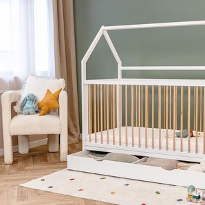 Babybett mitwachsend Eden (von 0 bis 6 Jahren) 70 x 140 (cm) / Ohne kleine Barriere / Mit Schublade
