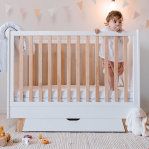 Babybett mitwachsend Kokon (von 0 bis 3 Jahren) 70 x 140 (cm) / Mit Schublade / Ohne kleine Barriere