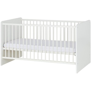 Babybett - weiß - Materialmix - 81 cm - 82 cm | Möbel Kraft