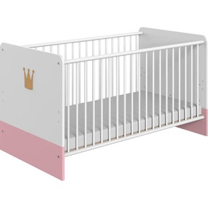 Babybett WIMEX Cindy2 Babybetten Gr. Rollrost, Liegefläche B/L: 70 cm x 140 cm, kein Härtegrad, ohne Matratze, rosa (weiß, rosé) Baby Gitterbetten