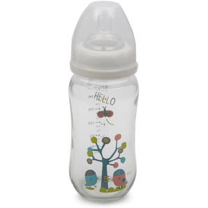 Babyflasche, Trinkglasflasche B0468 240 ml Silikonsauger Anti-Kolik ab Geburt