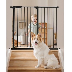 Babygitter Hundegitter Trenngitter mit verstellbarer Breite (65-121,9 cm), Treppenschutzgitter mit doppeltem Verriegelungssystem, Einhandöffnung, für Treppen und Türen, schwarz LGXCWZLHS36IVEPH8V0