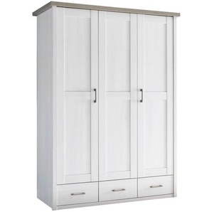 Xxxl Babykleiderschrank Luca / Corner, Weiß, Eiche, Holzwerkstoff, 7 Fächer, 3 Schubladen, 148x201x62 cm, Babymöbel, Babykleiderschränke