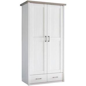 Xxxl Babykleiderschrank Luca / Corner, Weiß, Eiche, Holzwerkstoff, 7 Fächer, 2 Schubladen, 106 cm, Babymöbel, Babykleiderschränke