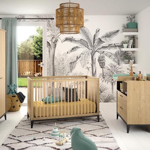 Babymöbel-Set GALIPETTE Amaro Schlafzimmermöbel-Sets braun (kastanie natur) Baby Baby-Bettsets