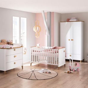 Babymöbel-Set PAIDI Lotte & Fynn Schlafzimmermöbel-Sets weiß (weiß, eiche massiv) Baby Baby-Bettsets Schlafzimmermöbel-Sets