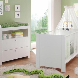 trendteam Babymöbel-Set Olivia, (Spar-Set, 2-St., Bett, Wickelkommode), Bett + Wickelkommode