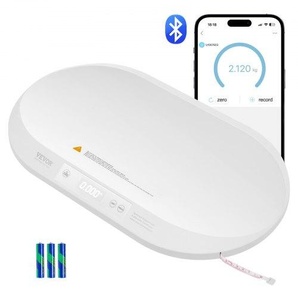 Babywaage, intelligente Bluetooth-Säuglingswaage mit Maßband, Kleinkindwaage zur Gewichts- & Größenverfolgung – mit Hold-& Tara-Funktion, 5 Einheiten für Babys, Haustiere, 40 kg Tragkraft ZNDZYECZNLYY6OFY7V9