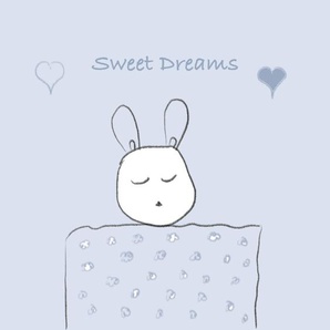 Babywanddeko Sweet Dreams , Blau , Metall , 50x50x3 cm , Babymöbel, Babyzimmer Deko, Babywanddeko