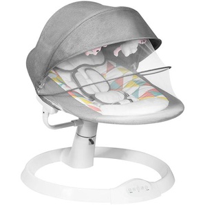 Costway Babywippe Elektrischer Baby Schaukelstuhl Baby Schaukel mit 5 Schaukelpositionen Grau