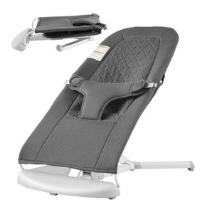 Babywippe, faltbarer Wippensitz für Babys von 0–9 Monaten, Wippenstuhl für Neugeborene mit 2 Liegewinkeln und 3-Punkt-Gurt, tragbare Babywippe mit Tragetasche für drinnen und draußen, Dunkelgrau YEYYQZCKDJWWODJ6WV0