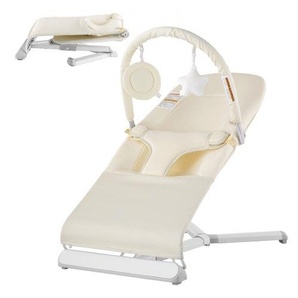 Babywippe, klappbarer Wippensitz für Babys von 0–9 Monaten, Wippenstuhl mit 2 Liegewinkeln & drehbarem Spielzeugbügel, Babyschaukel mit Reisetasche für drinnen & draußen, 685x410x600mm Beige YEYYQZCKDJYWED1X5V0