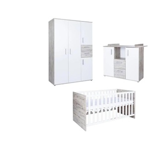 Babyzimmer 3er-Set Bennet - mehrfarbig - Materialmix - 387 cm - 361 cm | Möbel Kraft