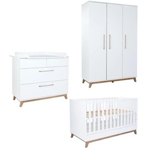 Babyzimmer 3er-Set - weiß - Materialmix - 389 cm - 475 cm | Möbel Kraft