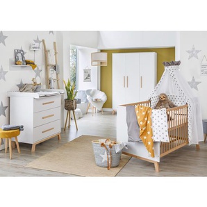 Babyzimmer-Set III 3-teilig Weiß/Weiß