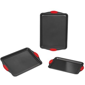 Backformen-Set 3-teilig antihaftbeschichtete Kochgeschirrplatten und -bleche aus Karbonstahl, Backgeschirr-Kochsets für den Küchenofen mit Silikongriffen, für Keksen Kuchen Muffins Brot TGKPTZHS053JB2BFBV0