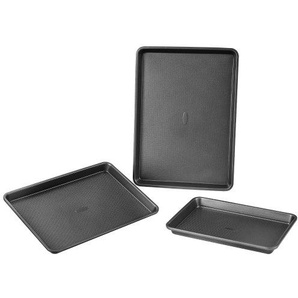 Backformen-Set 3-tlg. antihaftbeschichtete Kochgeschirrplatten und -bleche aus Karbonstahl, Backgeschirr-Kochsets für den Küchenofen, für Keksen Kuchen Muffins Brot Schwarz TGKPTZ3JHS00T7HSBV0