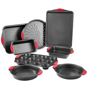 Backformen-Set 8-teilig antihaftbeschichtete Kochgeschirrplatten und -bleche aus Karbonstahl, Backgeschirr-Kochsets für den Küchenofen mit Silikongriffen, für Keksen Kuchen Muffins Brot TGKPTZ8JHS00G5X6QV0