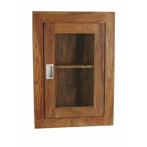 Bad Hängeschrank mit Glas Massivholz Teak Modern Indien Indisch