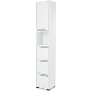 Bad-Hochschrank - schwarz - Holz -