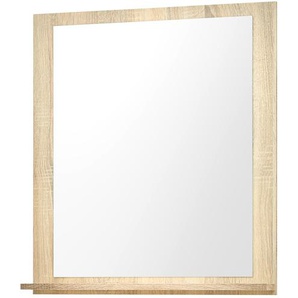 Primo Bad-Spiegel - holzfarben - Holzwerkstoff, Glas - 60 cm - 68 cm - 10 cm | Möbel Kraft