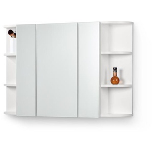 Bad-Spiegelschrank - Weiß - Holz -