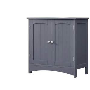 Bad-Unterschrank - grau - Materialmix - 60 cm - 60 cm | Möbel Kraft