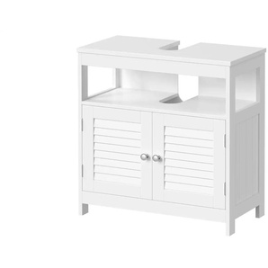 Bad-Unterschrank - weiß - Materialmix - 60 cm - 60 cm | Möbel Kraft