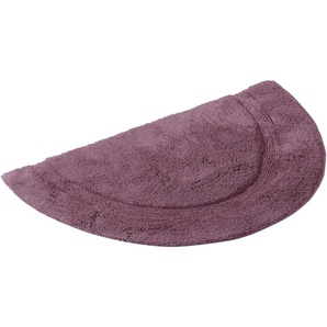 Badematte ANDAS Luana Badematten Gr. halbrund (50 cm x 80 cm), 1 St., Baumwolle, lila (mauve) Badematten Hoch-Tief-Effekt, weich, trocknergeeignet, pflegeleicht, Uni-Farben