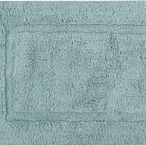 Badematte ANDAS Luana Badematten Gr. rechteckig (80 cm x 150 cm), 1 St., Baumwolle, blau (blue) Badematten Hoch-Tief-Effekt, weich, trocknergeeignet, pflegeleicht, Uni-Farben
