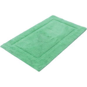 Badematte ANDAS Luana Badematten Gr. rechteckig (90 cm x 160 cm), 1 St., Baumwolle, grün (salbei) Badematten Hoch-Tief-Effekt, weich, trocknergeeignet, pflegeleicht, Uni-Farben