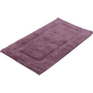 Badematte ANDAS Luana Badematten Gr. rechteckig (90 cm x 160 cm), 1 St., Baumwolle, lila (mauve) Badematten Hoch-Tief-Effekt, weich, trocknergeeignet, pflegeleicht, Uni-Farben