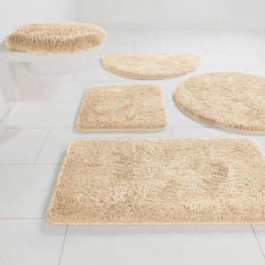 Badematte BRUNO BANANI Lana Badematten Gr. rechteckig (90 cm x 160 cm), 1 St., Polyacryl, beige Einfarbige Badematten Badteppich, Badematten, unifarben, auch als 3 teiliges Set & rund