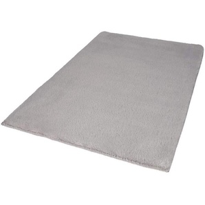 Badematte CARPET CITY Topia Mats, Badteppich uni Badematten Gr. rechteckig (120 cm x 170 cm), 1 St., Polyester, grau Einfarbige Badematten Hochflor, Kaninchen Haptik, Polyester, Badezimmerteppich, waschbar