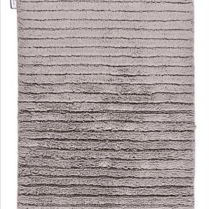 Badematte Cn Stripes TOM TAILOR HOME, Höhe 20 mm, rutschhemmend beschichtet, fußbodenheizungsgeeignet, strapazierfähig, Baumwolle, quadratisch, Uni Farben, gestreift, reine Baumwolle, Hoch-Tief Effekt
