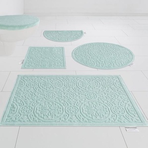 Guido Maria Kretschmer Home&Living Badematte Garden Pastels, Höhe 3 mm, rutschhemmend beschichtet, fußbodenheizungsgeeignet, schnell trocknend, strapazierfähig, Baumwolle, rechteckig, Badteppich, Hoch-Tief-Effekte, auch als 2 tlg. Set erhältlich