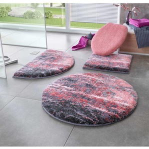 Badematte GRUND Gr. 2, grau (grau, rosé), rechteckig (70cm x 120cm),, Badematten, Topseller