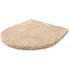 Badematte GRUND Melange Badematten Gr. WC-Deckelbezug (47 cm x 50 cm), 1 St., Polyacryl, beige Gemusterte Badematten besonders dichter Flor