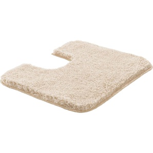 Badematte GRUND Melange Badematten Gr. WC-Vorleger rechteckig mit Ausschnitt (50 cm x 60 cm), 1 St., Polyacryl, beige (champagner) Gemusterte Badematten besonders dichter Flor