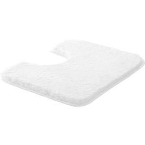 Badematte GRUND Melange Badematten Gr. WC-Vorleger rechteckig mit Ausschnitt (50 cm x 60 cm), 1 St., Polyacryl, weiß Gemusterte Badematten besonders dichter Flor