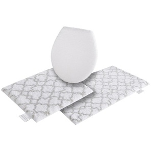 Badematte GUIDO MARIA KRETSCHMER HOME&LIVING Birdal Badematten Gr. 3-tlg. Hänge-WC Set, 3 St., Kunstfaser, beige (creme) Gemusterte Badematten Badteppich, auch als 3 tlg. Set erhältlich