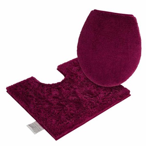 Badematte GUIDO MARIA KRETSCHMER HOME&LIVING Jari Badematten Gr. 2-tlg. Stand-WC Set, 2 St., Kunstfaser, rot (beerefarben) Einfarbige Badematten Badematten, Uni-Farben, Badteppich, auch als 2 teiliges Set & rund