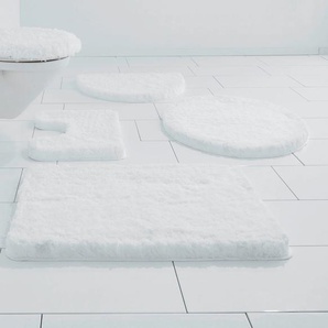 Badematte GUIDO MARIA KRETSCHMER HOME&LIVING Micro exclusiv Badematten Gr. 3-tlg. Stand-WC Set, 3 St., Polyester, weiß Einfarbige Badematten Badteppich, auch als 3 teiliges Set & rund erhältlich