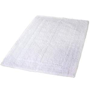 Badematte Havanna Kleine Wolke, Höhe 16 mm, fußbodenheizungsgeeignet, Baumwolle, rechteckig, Badteppich, Uni Farben, Hoch-Tief Effekt, mit Bordüre